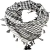Black and white checkered scarf made of pure cotton and thickened for warmth, suitable for both men and women in autumn and winter Item Picture